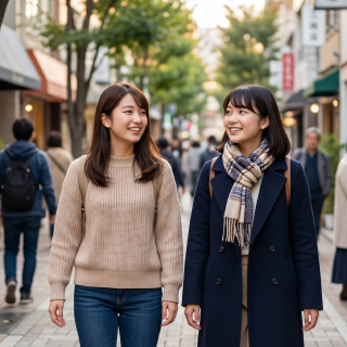 街を歩く女性