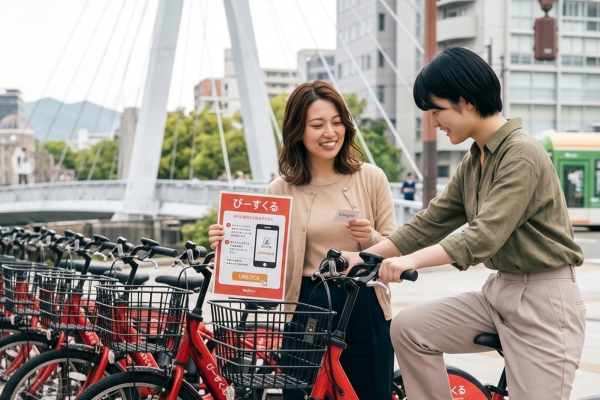 自転車を使い始める女性